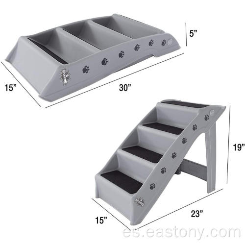 Escaleras plegables de plástico para mascotas Durable interior o exterior